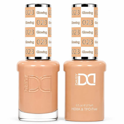 DND HEMA & TPO Free Gel Duo Matching Set – 023 Glowing (Gel + Lacquer)
