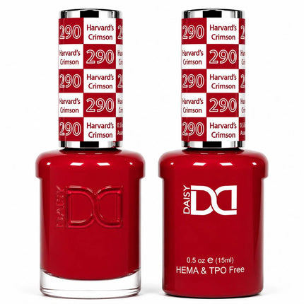 DND HEMA & TPO Free Gel Duo Matching Set – 290 Harvard’s Crimson (Gel + Lacquer)