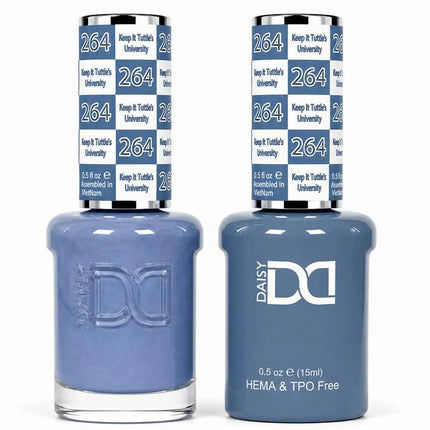 DND HEMA & TPO Free Gel Duo Matching Set – 264 Keep It Tuft(s) University (Gel + Lacquer)