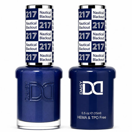 DND HEMA & TPO Free Gel Duo Matching Set – 217 Nautical Blackout (Gel + Lacquer)