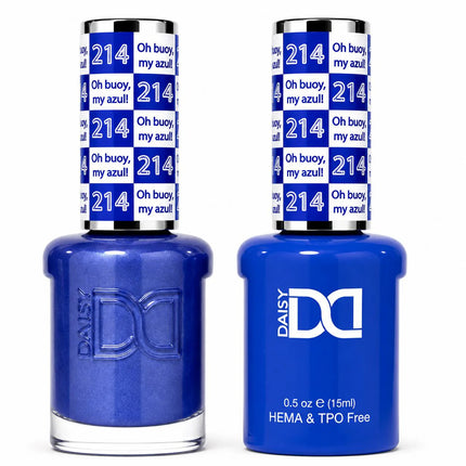 DND HEMA & TPO Free Gel Duo Matching Set – 214 Oh Buoy, My Azul! (Gel + Lacquer)