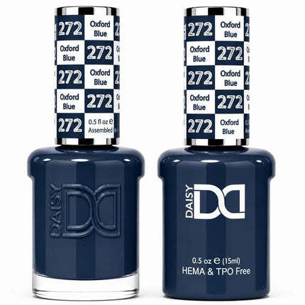 DND HEMA & TPO Free Gel Duo Matching Set – 272 Oxford Blue (Gel + Lacquer)