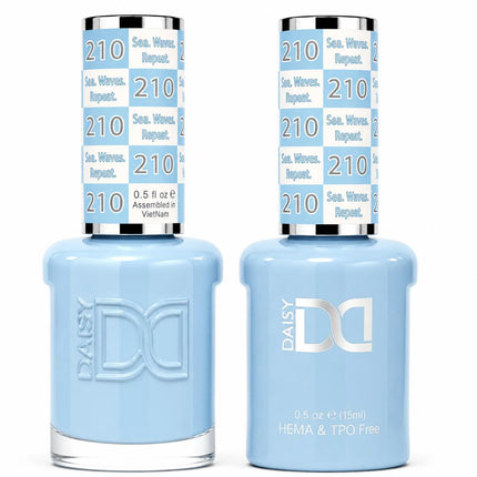 DND HEMA & TPO Free Gel Duo Matching Set – 210 Sea. Waves. Repeat (Gel + Lacquer)
