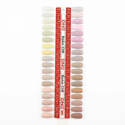 DND HEMA & TPO Free - Swatch #05 - Bake Off - 36 Duo Matching Colors (#146 - #181) + Free Sample