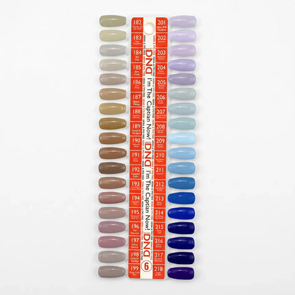 DND HEMA & TPO Free - Swatch #06 - I'm The Captian Now - 36 Matching Duo Colors (#182 - #218) + Free Sample