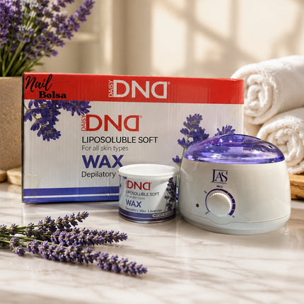 DND Liposoluble Soft Depilatory Wax – Lavender (24 Jars/Case) + FREE JAS Single Wax Warmer