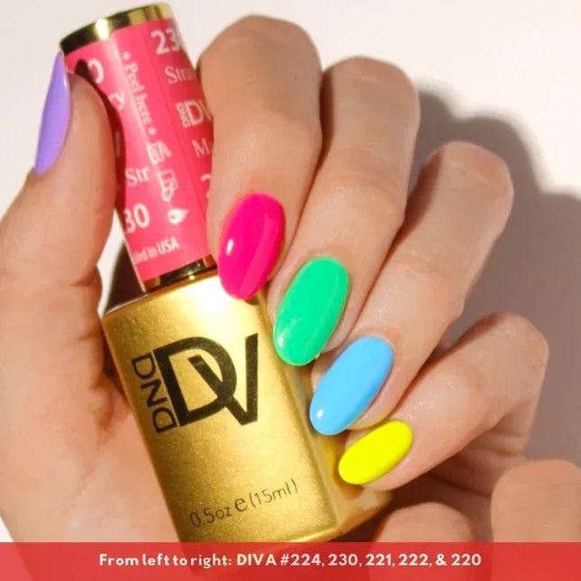 DND DIVA Swatch #07 - Parallel Universe Collection 36 colors (#219 - #254) - TTT Nails Supply