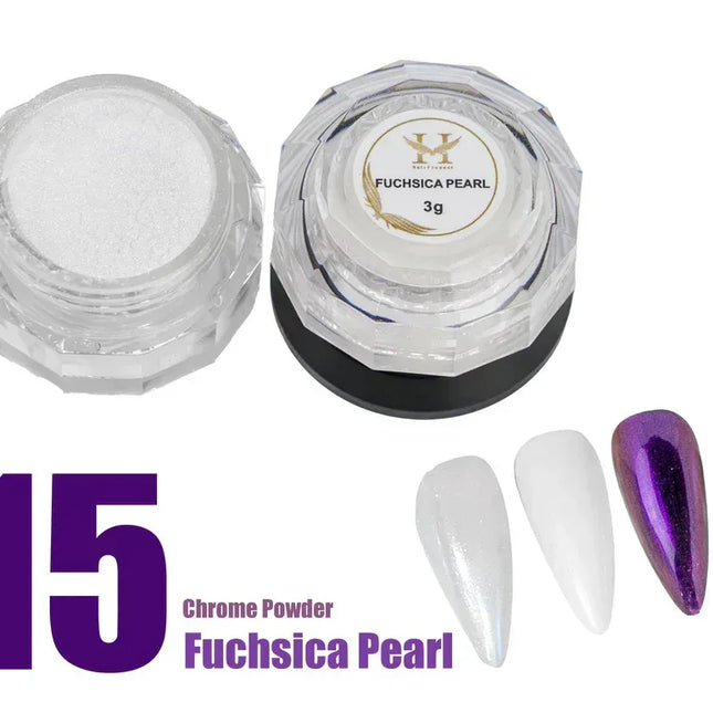 HANG Chrome Powder - #15 Fuchsica Pearl 3g - TTT Nails Supply