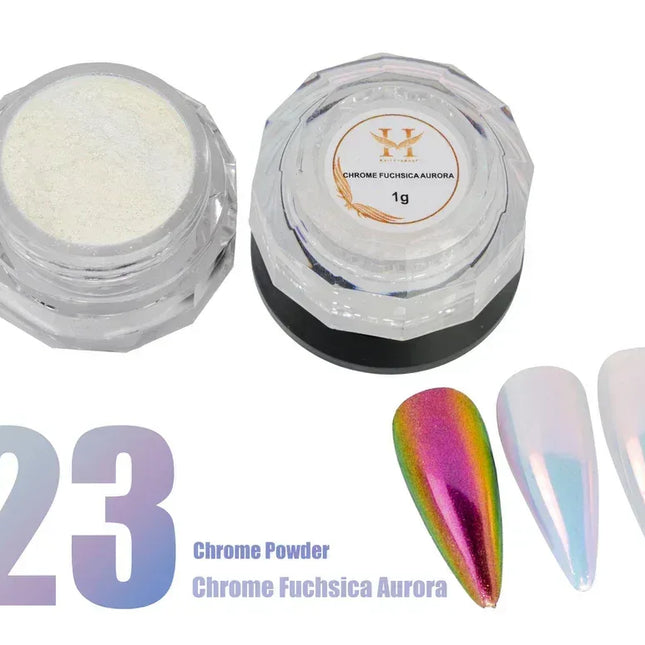 HANG Chrome Powder - #23 Fuchsica Aurora 1g - TTT Nails Supply