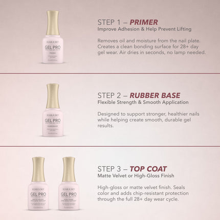 Kiara Sky HEMA-Free Gel Pro Polish – Free Rubber Base 0.5oz (15ml)