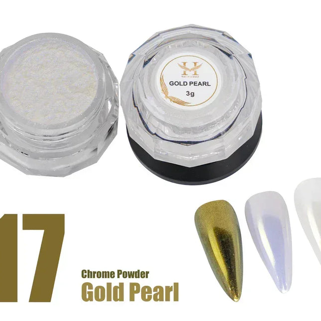 HANG Chrome Powder - #17 Gold Pearl 3g - TTT Nails Supply