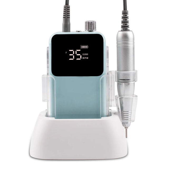 Professional 35,000RPM Portable Nail Drill – Rechargeable Low-Noise E-File