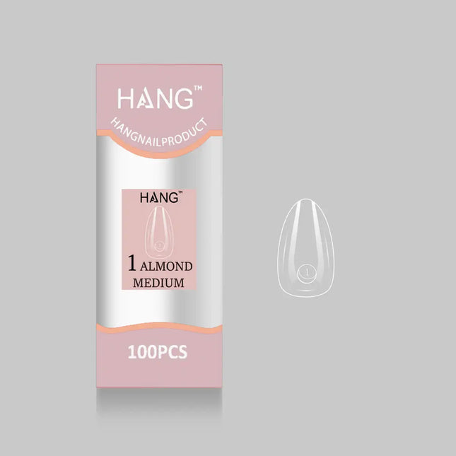 HANG Premium Flex-Gel X Tip Refill: Almond Medium Size 0 - 11 (100pcs/bag)