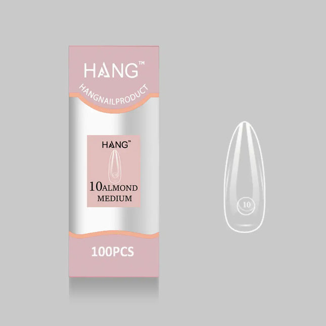 HANG Premium Flex-Gel X Tip Refill: Almond Medium Size 0 - 11 (100pcs/bag)