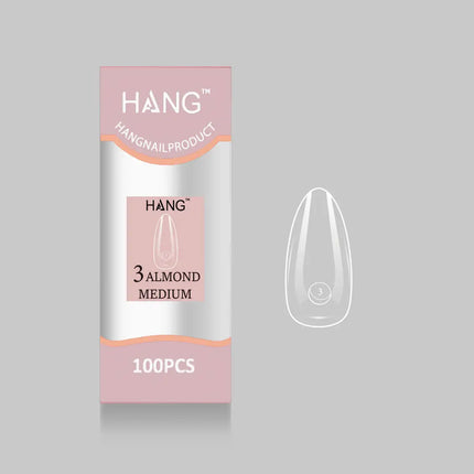 HANG Premium Flex-Gel X Tip Refill: Almond Medium Size 0 - 11 (100pcs/bag)