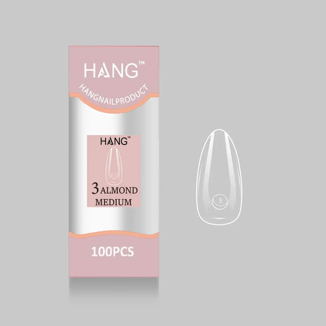 HANG Premium Flex-Gel X Tip Refill: Almond Medium Size 0 - 11 (100pcs/bag)