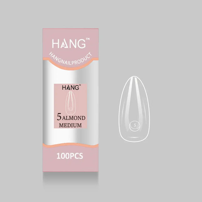 HANG Premium Flex-Gel X Tip Refill: Almond Medium Size 0 - 11 (100pcs/bag)