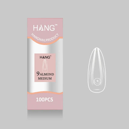 HANG Premium Flex-Gel X Tip Refill: Almond Medium Size 0 - 11 (100pcs/bag)