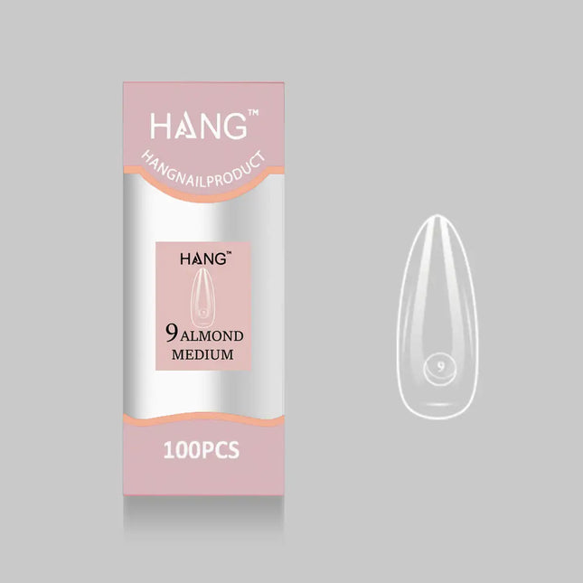 HANG Premium Flex-Gel X Tip Refill: Almond Medium Size 0 - 11 (100pcs/bag)