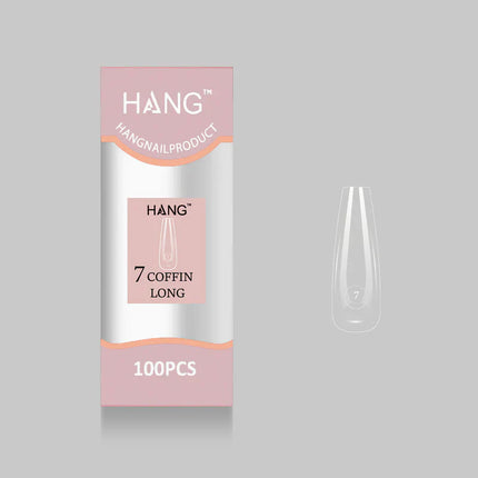 HANG Premium Flex-Gel X Tip Refill: Coffin Long Size 0 - 11 (100pcs/bag)