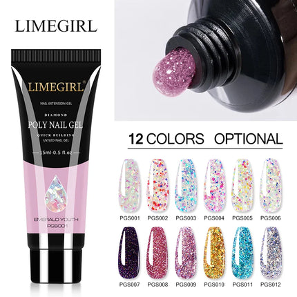 Glitter Poly Nail Extension Gel – 15g