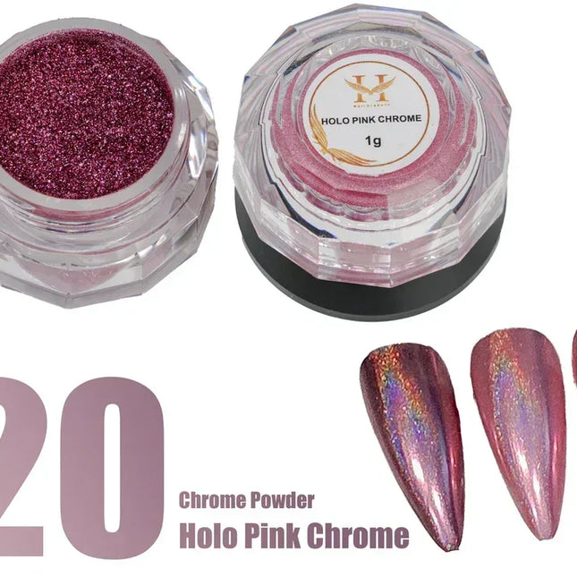 HANG Chrome Powder - #20 Holo Pink 1g - TTT Nails Supply