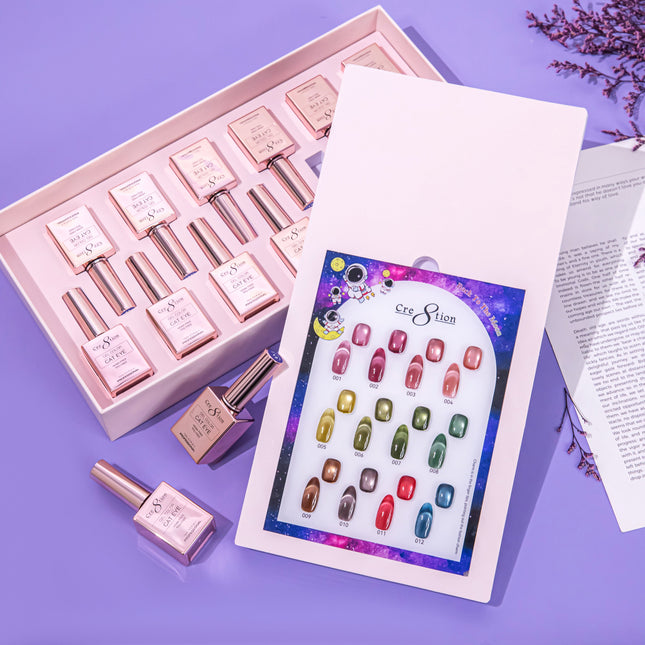 Cre8tion Cat Eye Back To The Moon Kit - 12 Colors Set