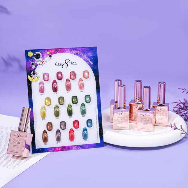 Cre8tion Cat Eye Back To The Moon Kit - 12 Colors Set