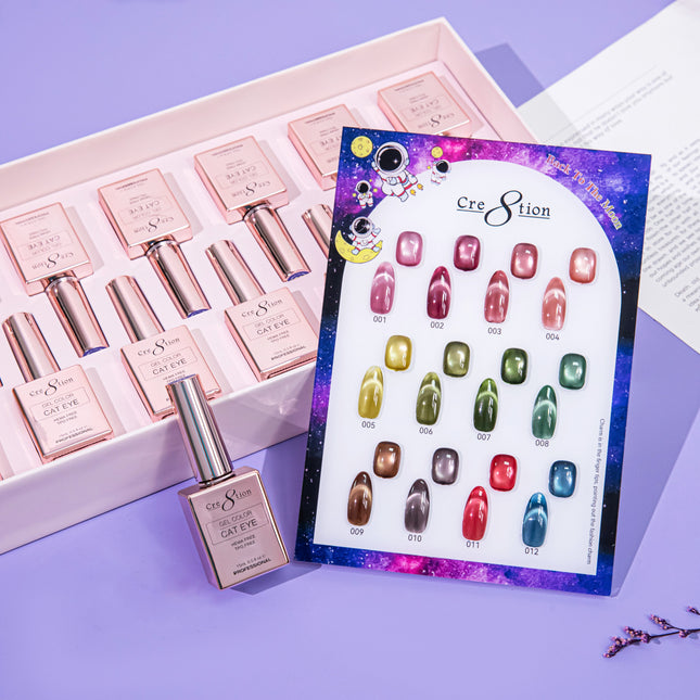 Cre8tion Cat Eye Back To The Moon Kit - 12 Colors Set