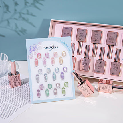 Cre8tion Cat Eye Seashell Glow Kit - 12 Colors Set