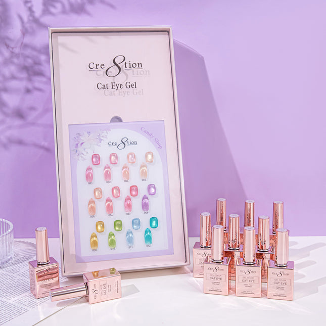 Cre8tion Cat Eye Candy Shop Kit - 12 Colors Set