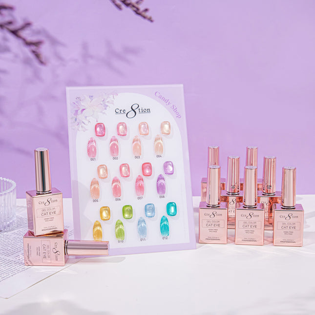 Cre8tion Cat Eye Candy Shop Kit - 12 Colors Set