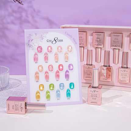 Cre8tion Cat Eye Candy Shop Kit - 12 Colors Set