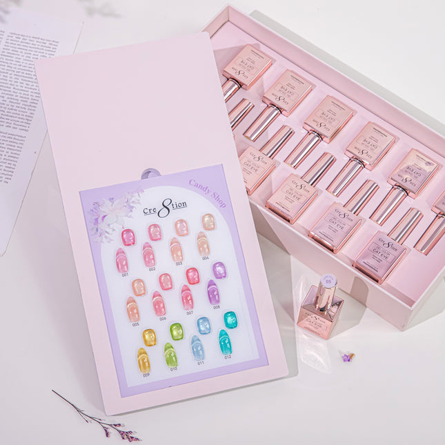 Cre8tion Cat Eye Candy Shop Kit - 12 Colors Set