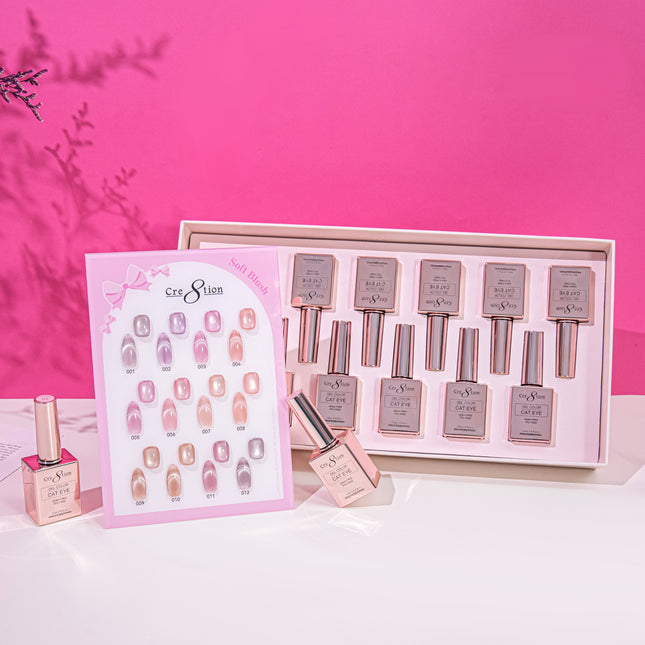 Cre8tion Cat Eye Soft Blush Kit - 12 Colors Set