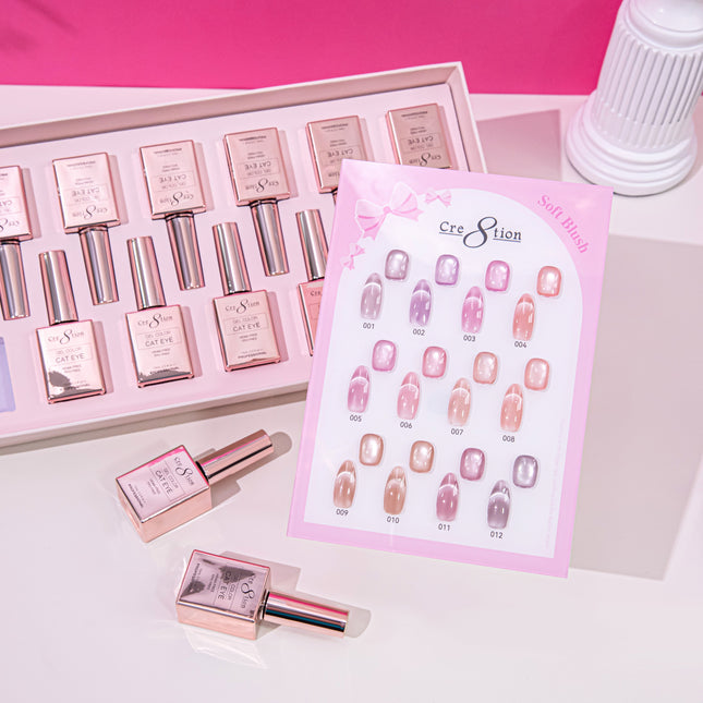 Cre8tion Cat Eye Soft Blush Kit - 12 Colors Set