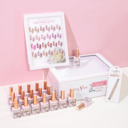 Cre8tion Cat Eye Quiet Rose Kit - 24 Colors Set (#452 - #475)