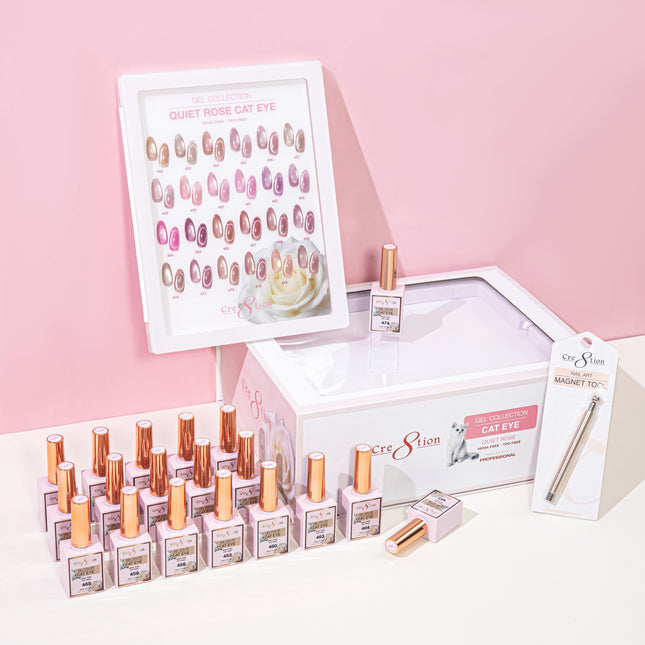 Cre8tion Cat Eye Quiet Rose Kit - 24 Colors Set (#452 - #475)