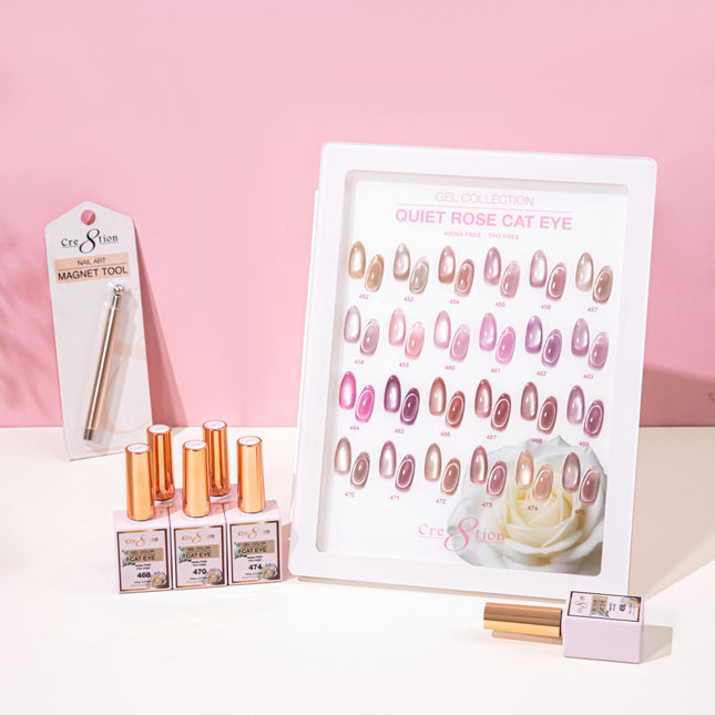 Cre8tion Cat Eye Quiet Rose Kit - 24 Colors Set (#452 - #475)