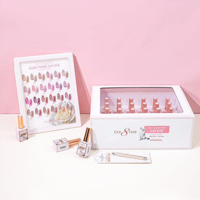 Cre8tion Cat Eye Quiet Rose Kit - 24 Colors Set (#452 - #475)