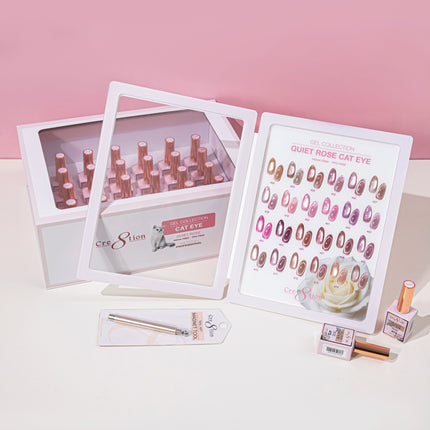 Cre8tion Cat Eye Quiet Rose Kit - 24 Colors Set (#452 - #475)
