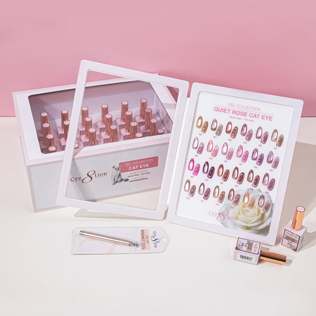 Cre8tion Cat Eye Quiet Rose Kit - 24 Colors Set (#452 - #475)