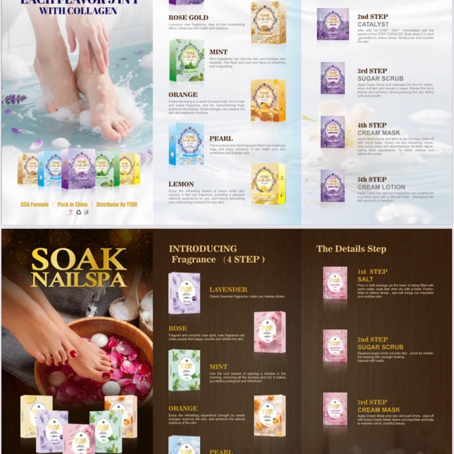 Soak Nail Spa Deluxe Pedicure Kit 4in1 (60pcs/case)