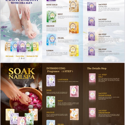 Soak Nail Spa Deluxe Pedicure Kit 5in1 (36pcs/case)
