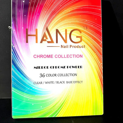 HANG Chrome Powder - Set 36 Colors - Free Display + Base and Top Chrome ($9.95/ea) - TTT Nails Supply