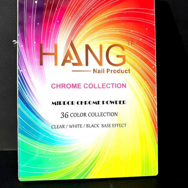 HANG Chrome Powder - Set 36 Colors - Free Display + Base and Top Chrome ($9.95/ea) - TTT Nails Supply
