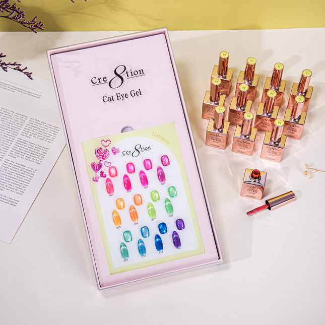 Cre8tion Cat Eye Lollipops Kit - 12 Colors Set