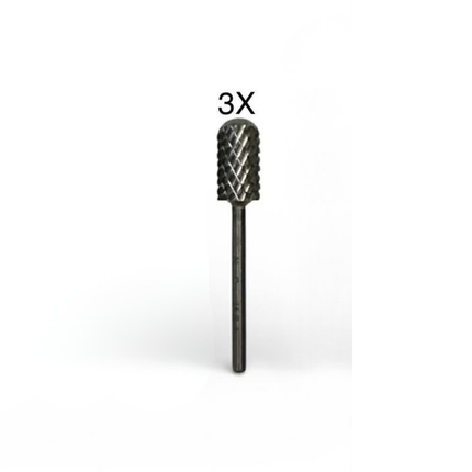 J&J Priceless 3/32" Carbide - Round Top Large Barrel Bit - 3XCOARSE #3XC
