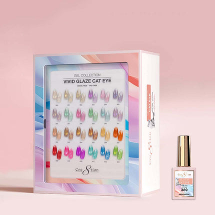 Cre8tion Cat Eye Vivid Glaze Kit - 24 Colors Set