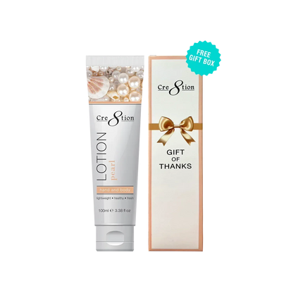 Cre8tion Hand & Body Lotion 100 ml/fl. 3.3oz - PEARL, Case 60pcs (Free Gift Box) - TTT Nails Supply